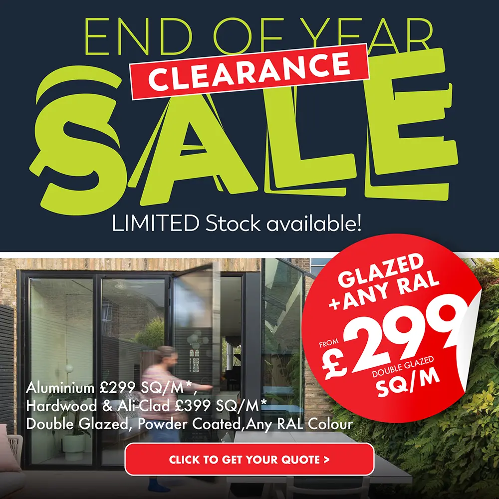 Clearance Sale - Bifold Doors from £299 SQ/M