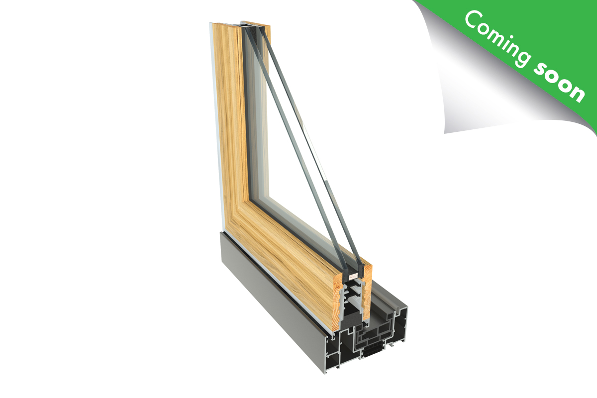 Reinforced aluminum core hardwood timber sliding door