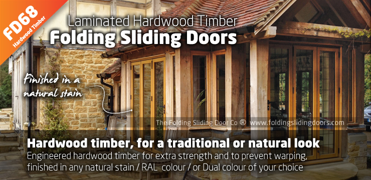 Laminated Hardwood Timber Folding Sliding Doors for extra strength to prevent warping