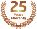 25 Year Warranty logo
